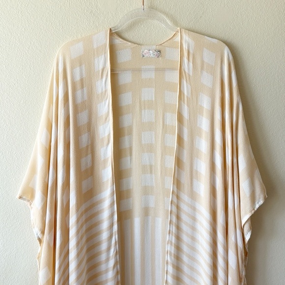 Free People Kenna Kimono Duster Boho Beach Cover Up Long Cardigan - Picture 4 of 12